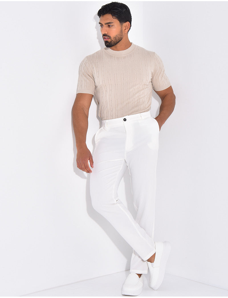 T-shirt côtelé