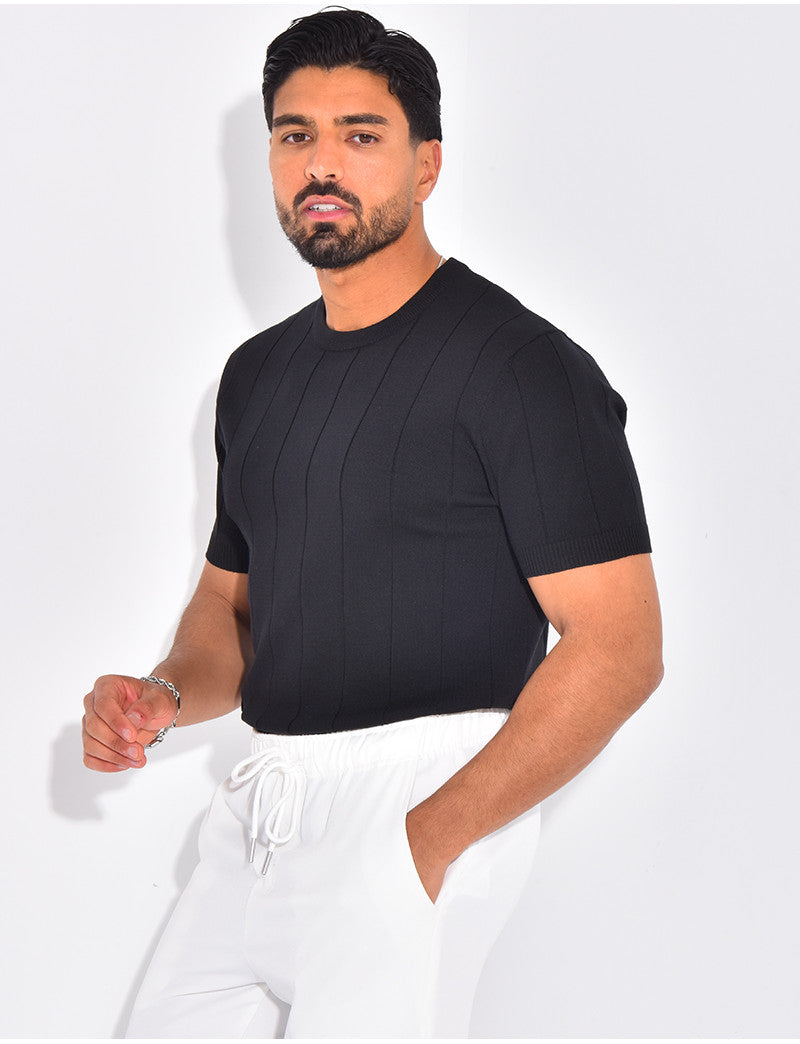 T-shirt côtelé
