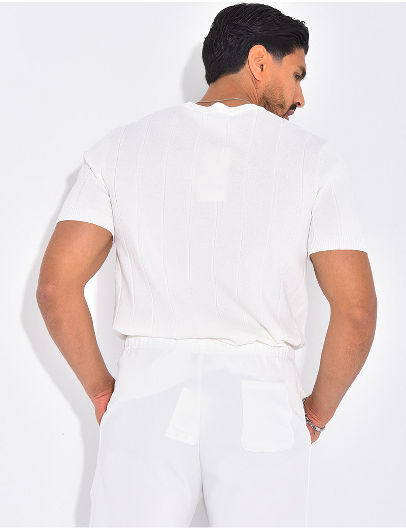 T-shirt côtelé
