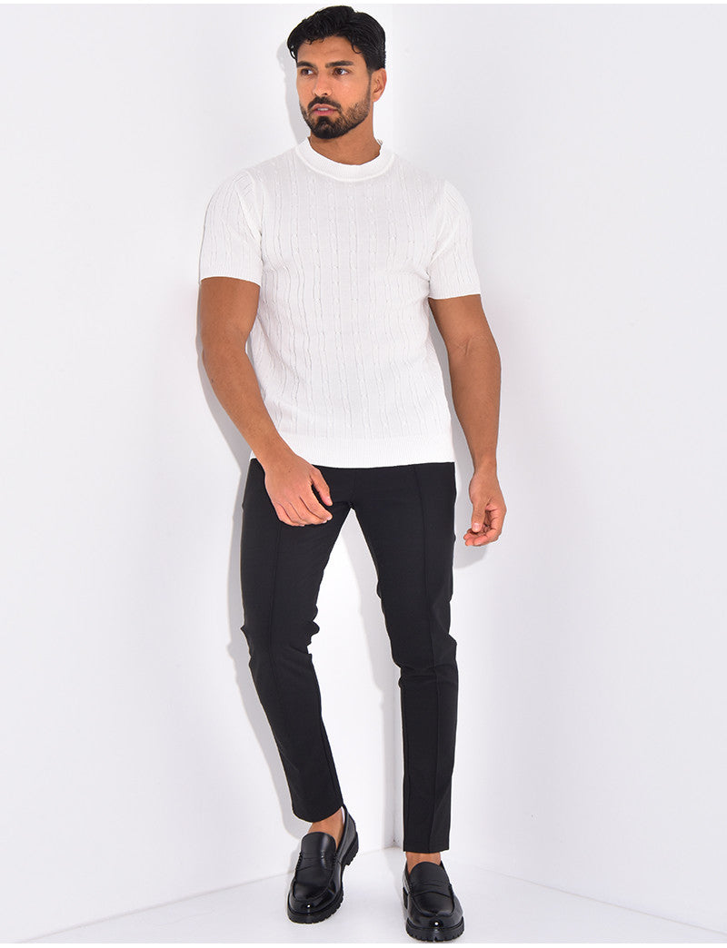 T-shirt côtelé