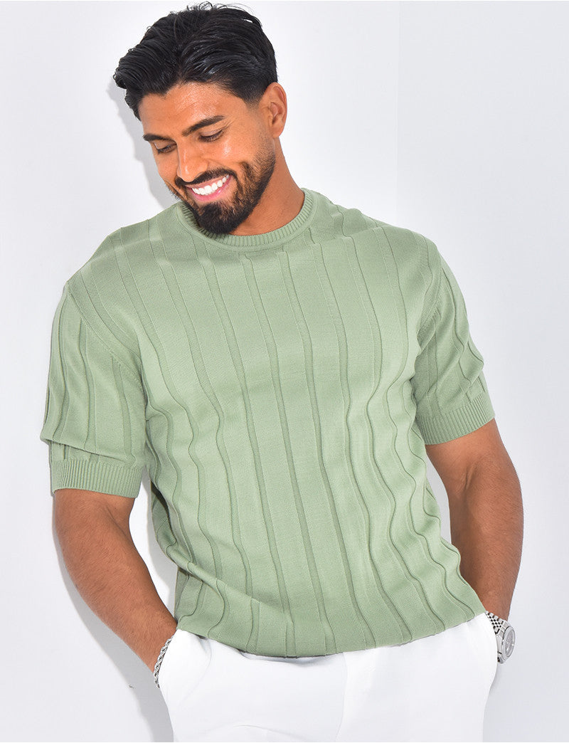 T-shirt côtelé