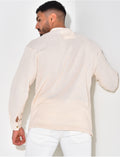 T-shirt effet chemise à boutonner col rond