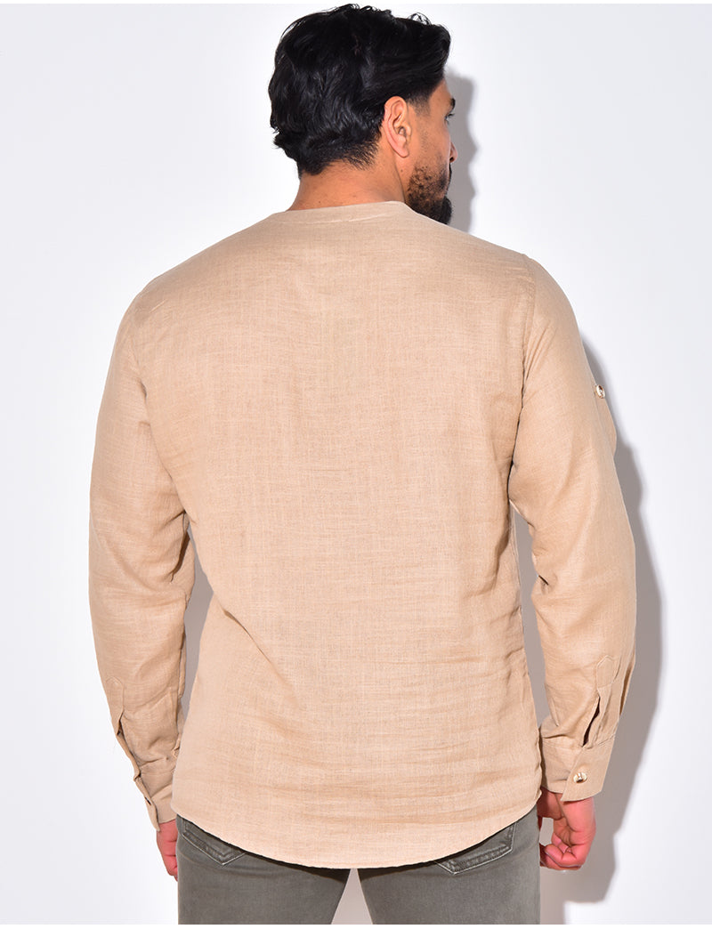 T-shirt en lin manches longues