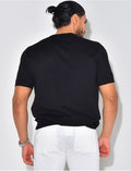 T-shirt côtelé en maille ajourée