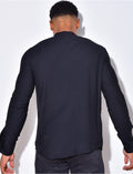 Chemise fin manche longue col V