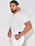 T-shirt fin côtelé