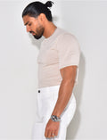 T-shirt fin côtelé