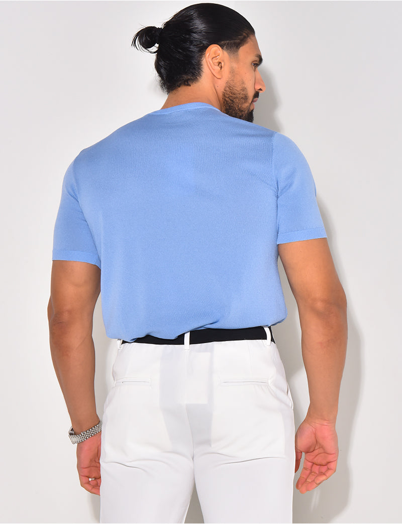 T-shirt fin côtelé