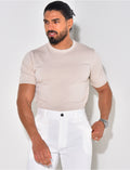 T-shirt fin côtelé