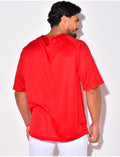 T-shirt homme à boutonner
