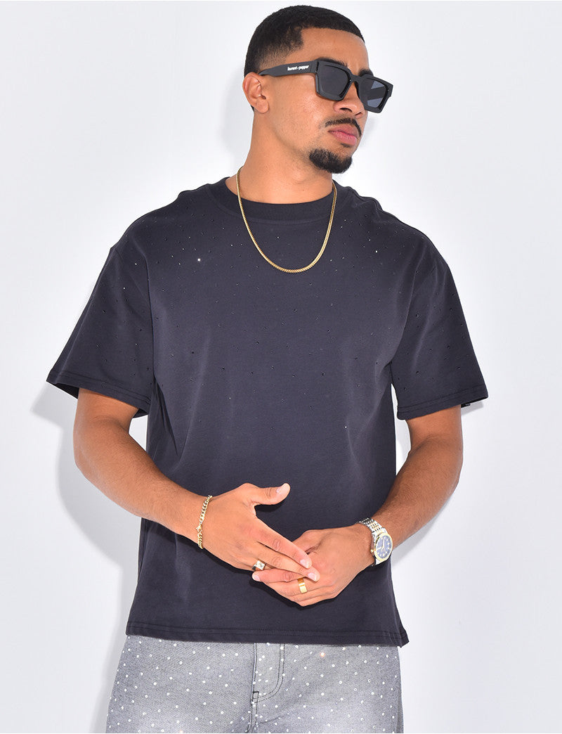 T-shirt homme à strass