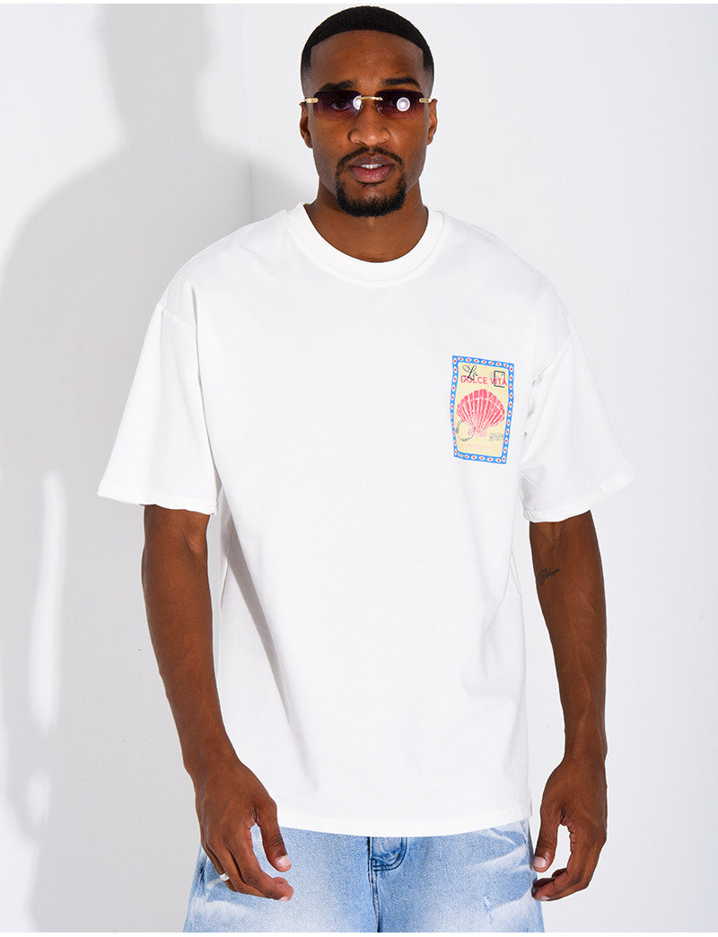 T-shirt "La dolce vita" coquillage