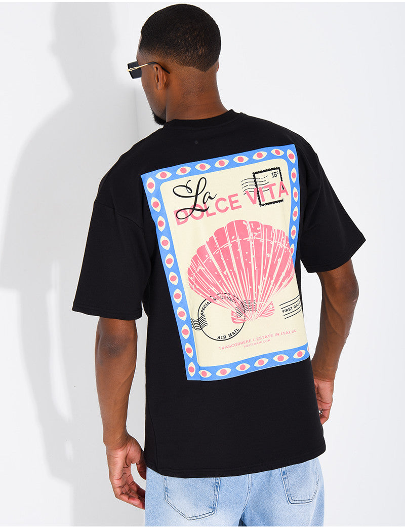T-shirt "La dolce vita" coquillage