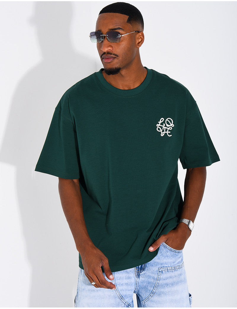 T-shirt logo brodé