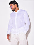 Chemise en lin manches longues