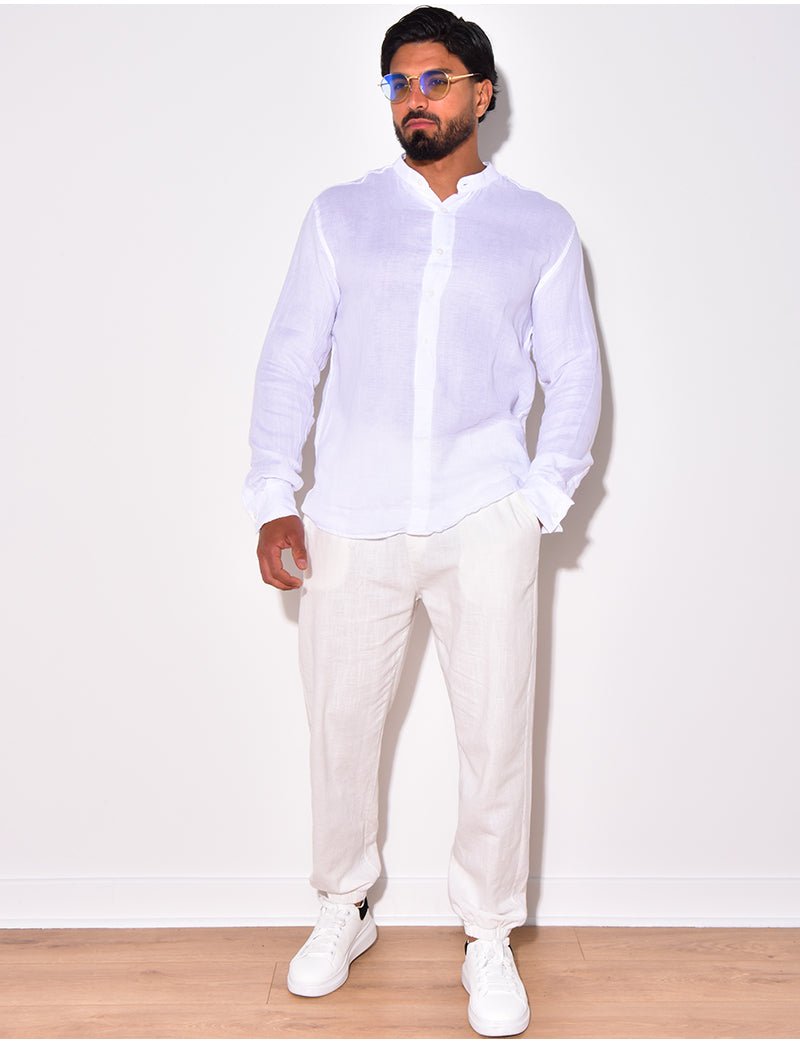 Chemise en lin manches longues