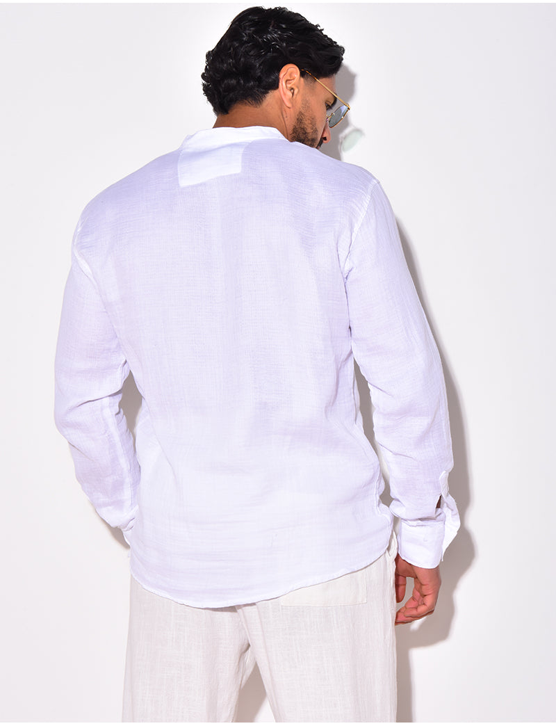 Chemise en lin manches longues