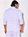 T-shirt manches longues uni avec cordelette
