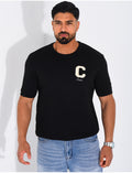 T-shirt nid d'abeille lettre C