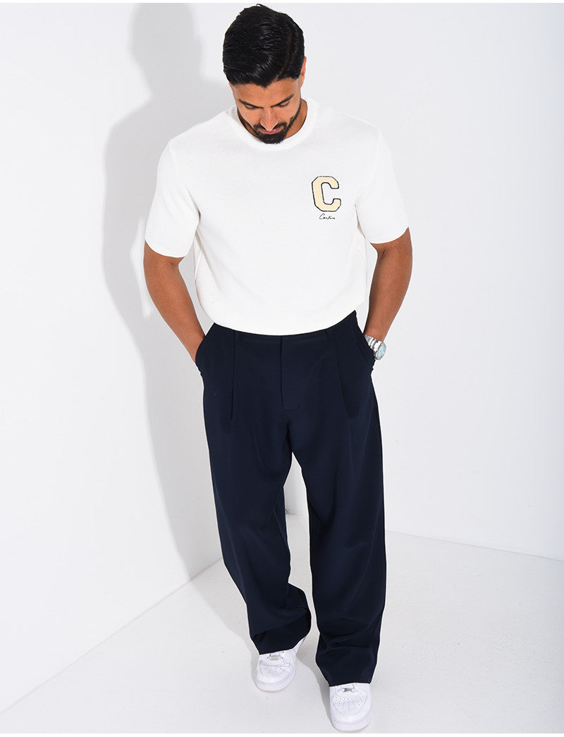 T-shirt nid d'abeille lettre C