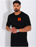 T-shirt nid d'abeille lettre H