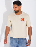 T-shirt nid d'abeille lettre H