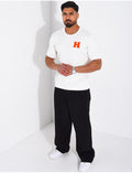 T-shirt nid d'abeille lettre H