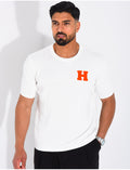 T-shirt nid d'abeille lettre H