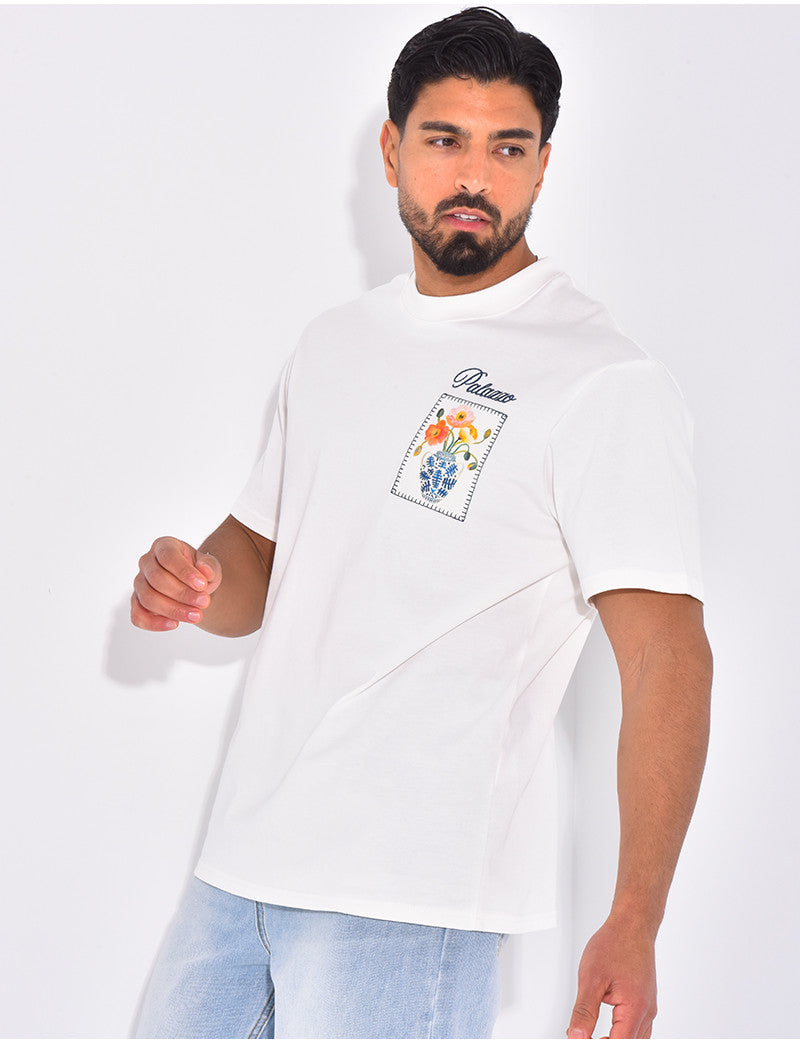 T-shirt "Palazzo" fleurs & vase