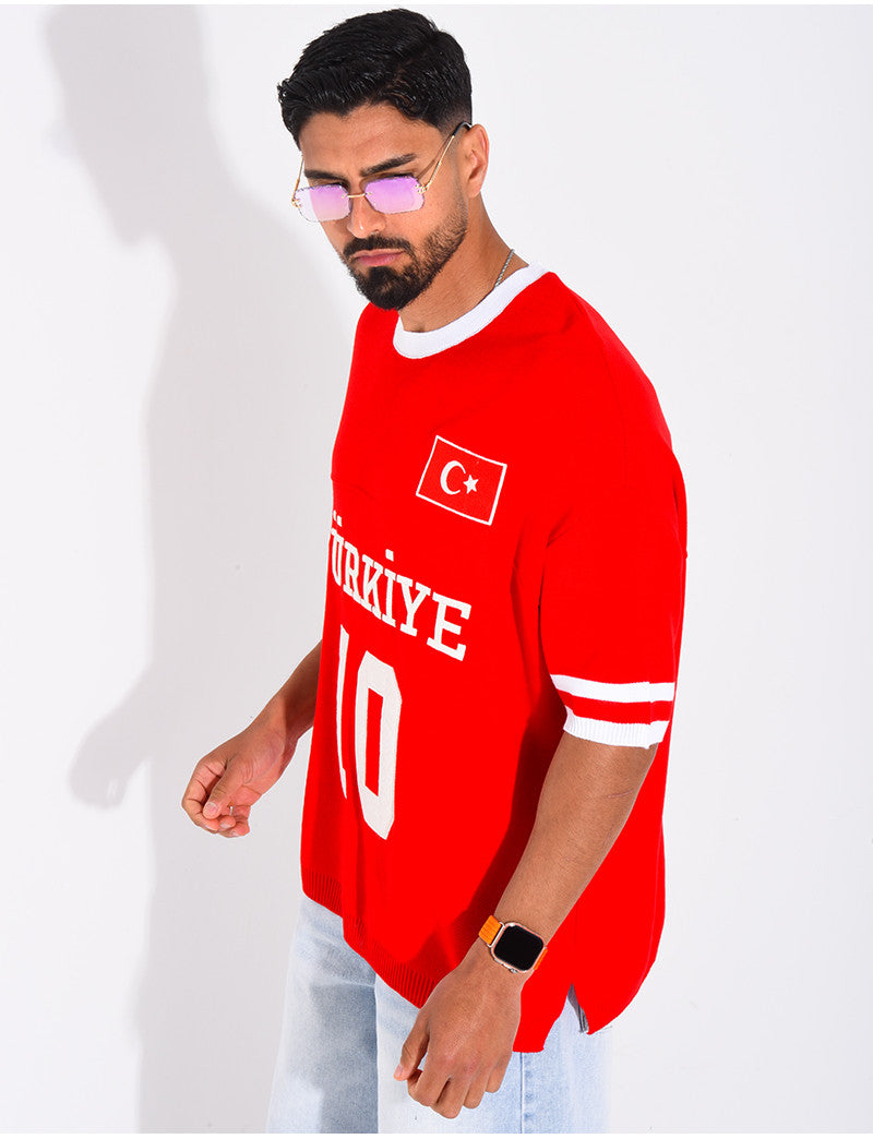 T-shirt texturé "Turkiye 10"