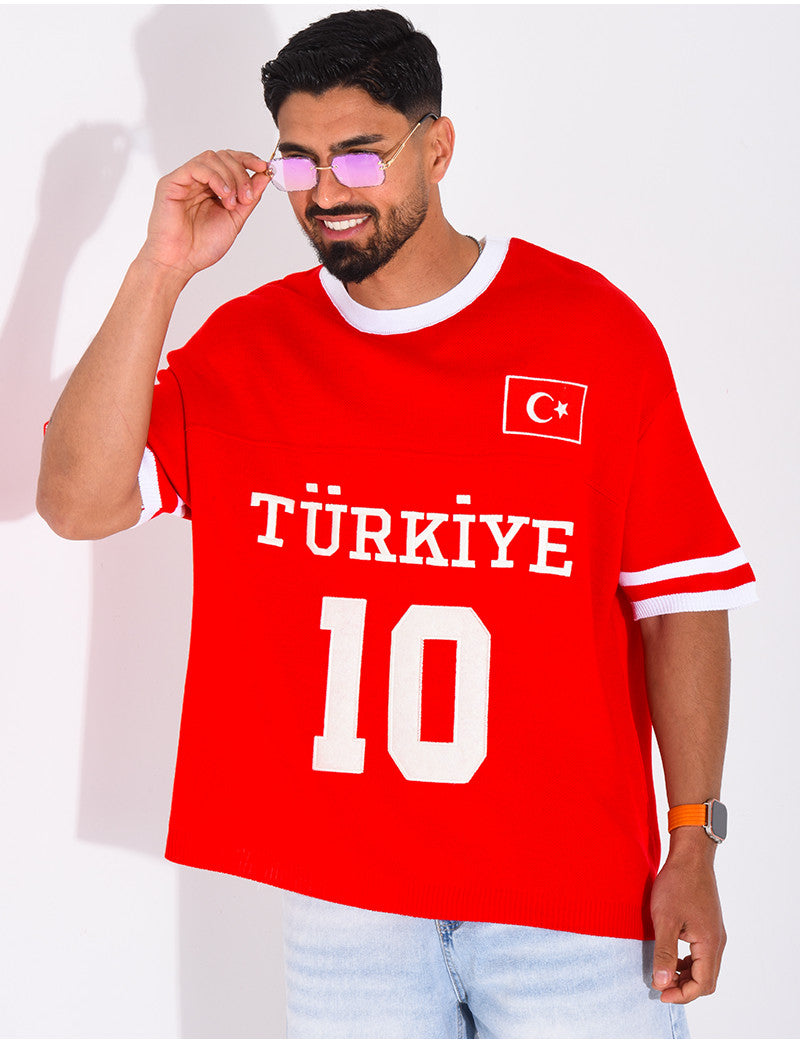 T-shirt texturé "Turkiye 10"