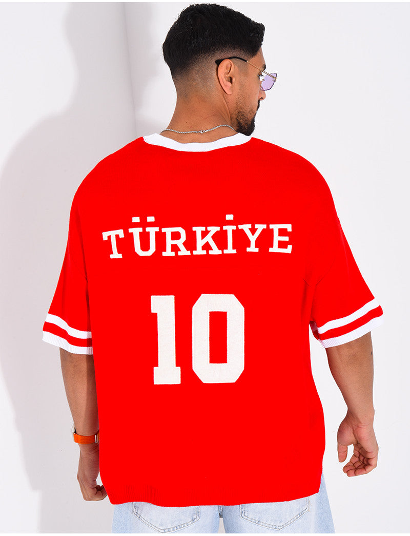 T-shirt texturé "Turkiye 10"