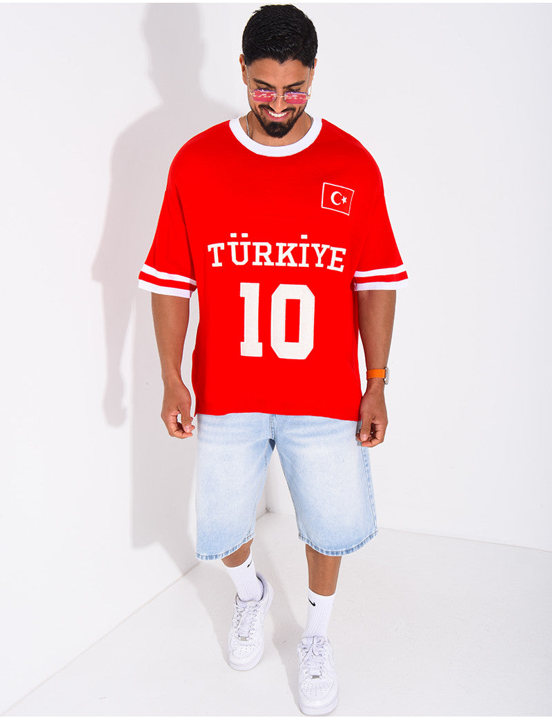 T-shirt texturé "Turkiye 10"