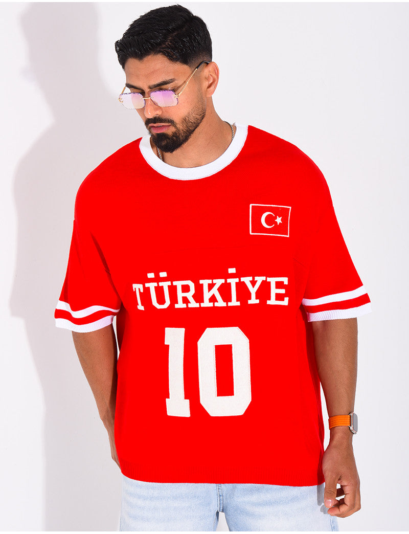 T-shirt texturé "Turkiye 10"