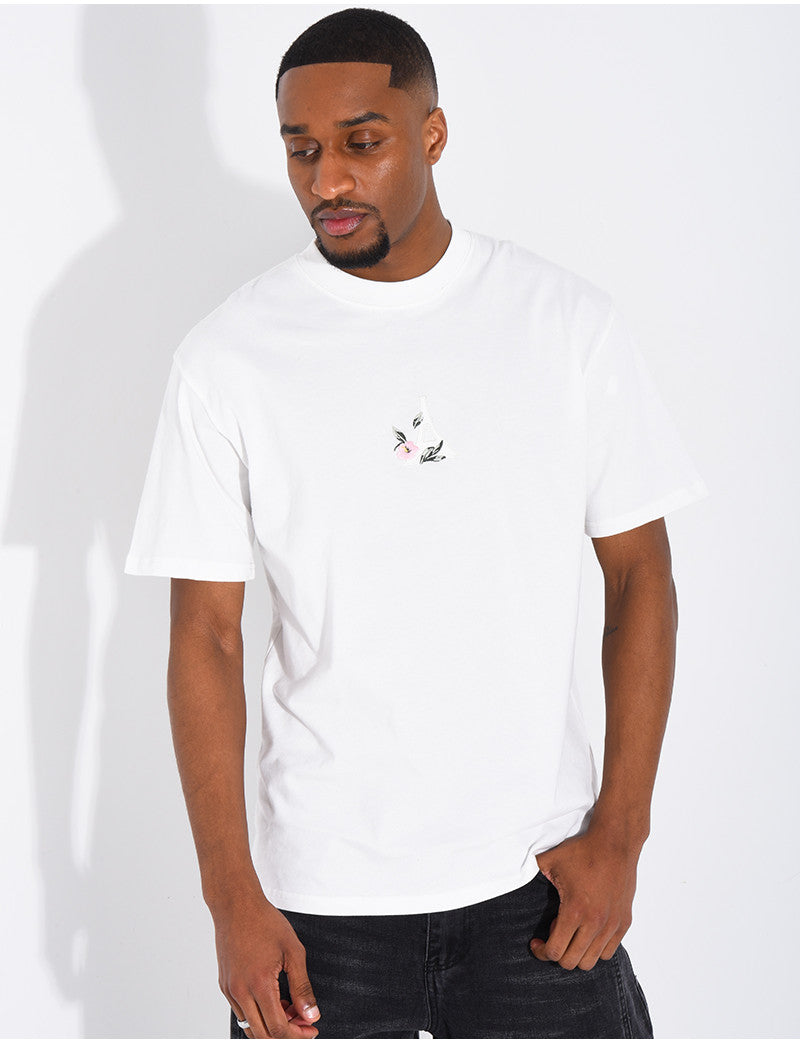 T-shirt tour eiffel et fleur