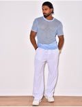 T-shirt uni ajouré