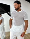 T-shirt uni ajouré