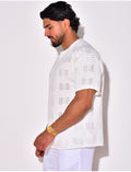 T-shirt uni ajouré