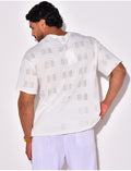 T-shirt uni ajouré