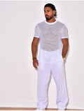 T-shirt uni ajouré