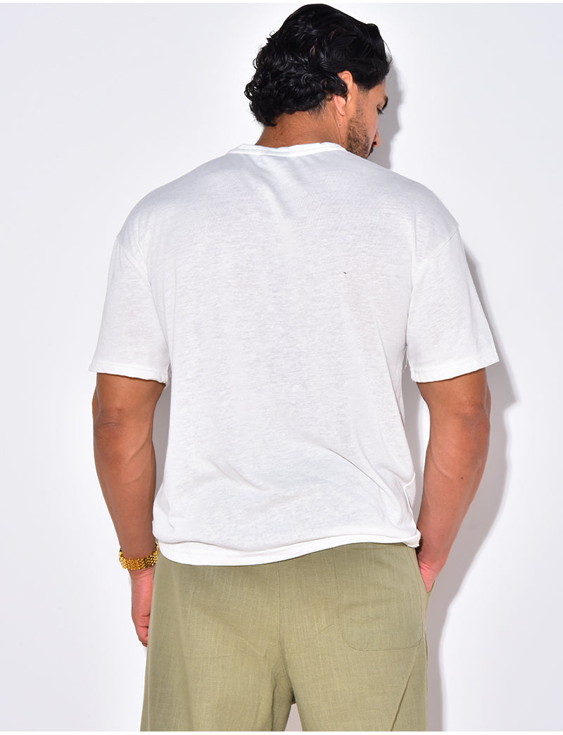 T-shirt uni chiné