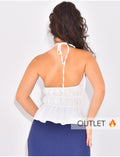 Croptop dos nu à nouer au col