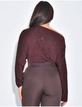Top fluide asymétrique à strass