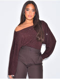 Top fluide asymétrique à strass
