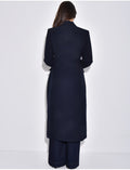 Manteau très cintré à boutons dorés