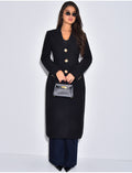 Manteau très cintré à boutons dorés