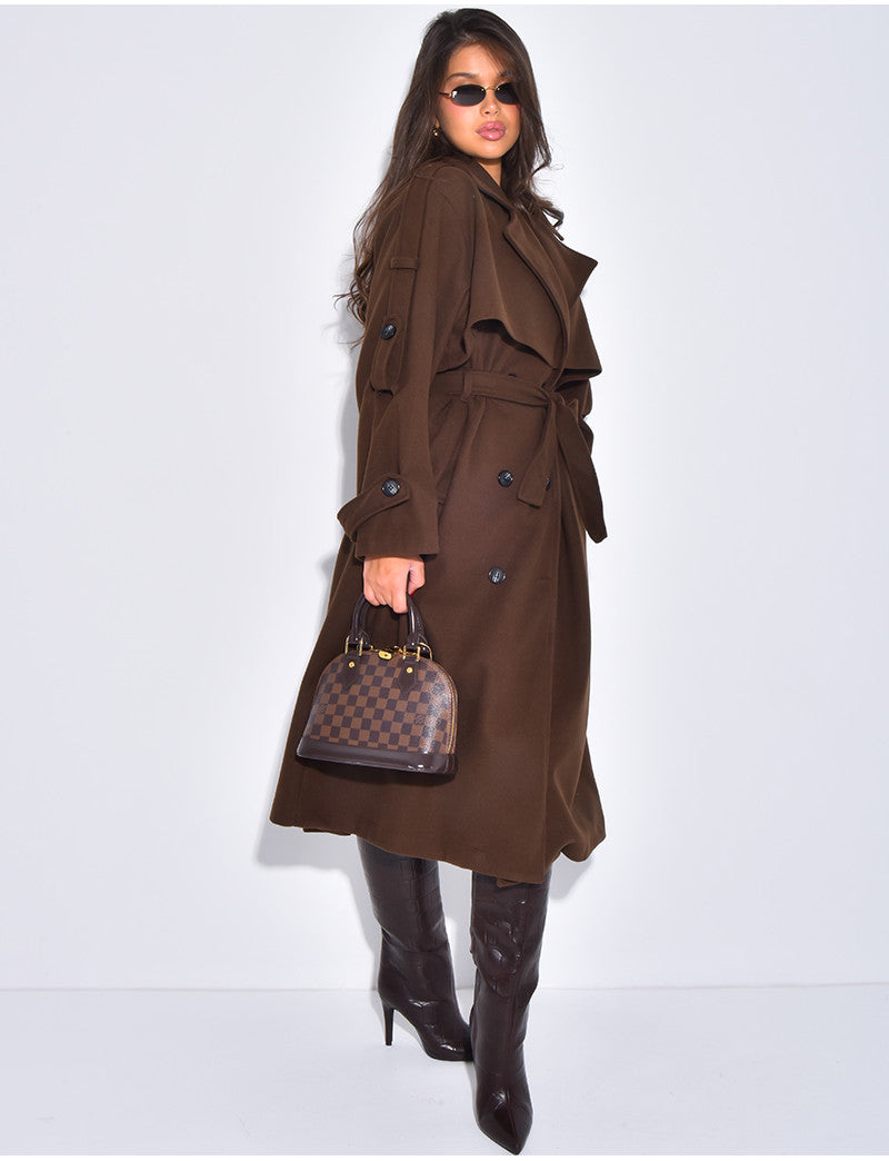 Trench long en feutrine