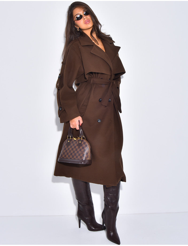 Trench long en feutrine