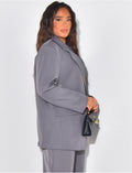 Blazer large à double boutonnières