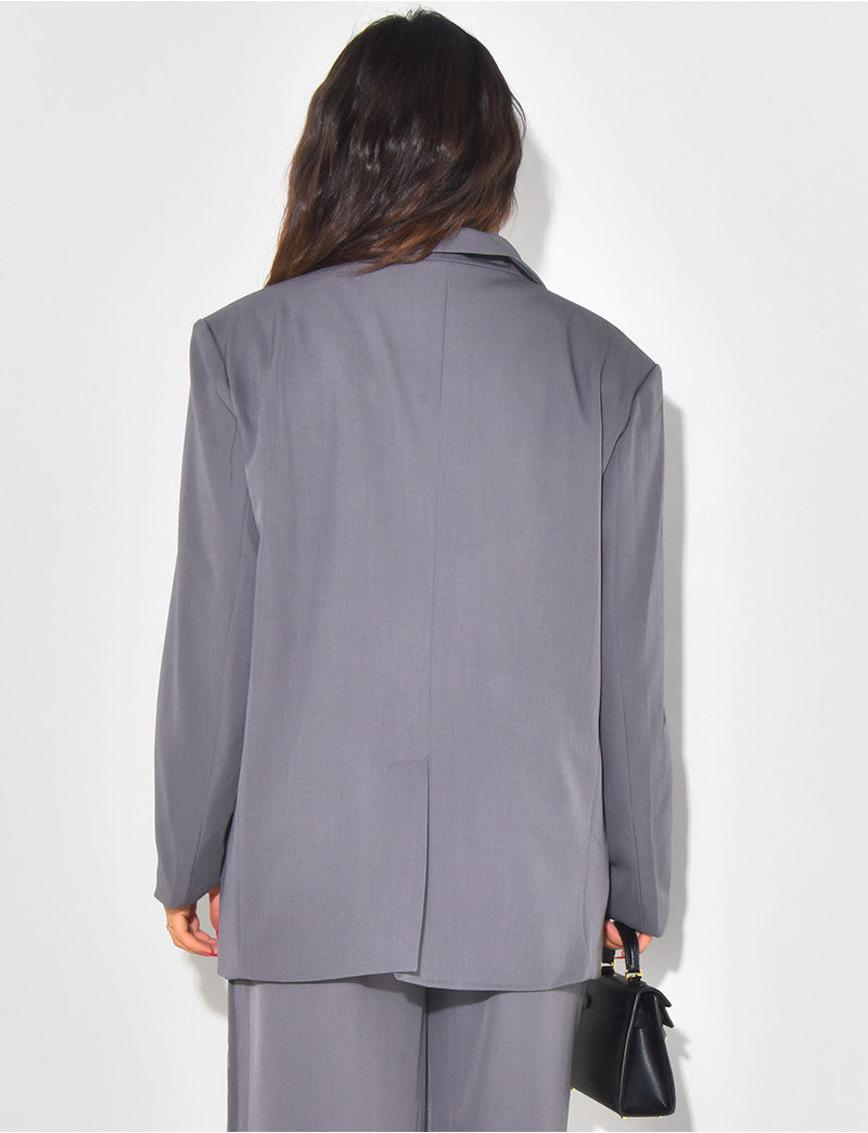 Blazer large à double boutonnières